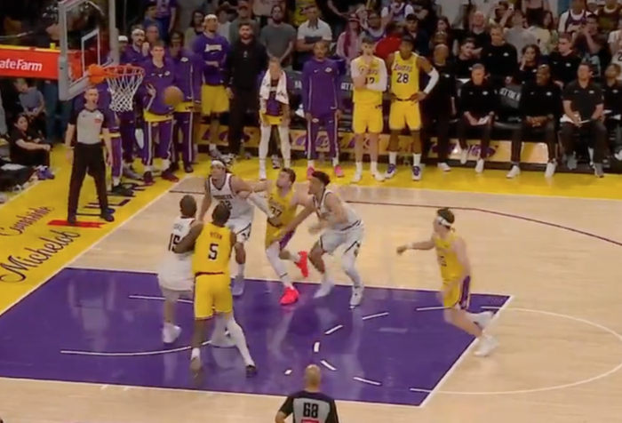 湖人险胜掘金里夫斯关键罚球绝平